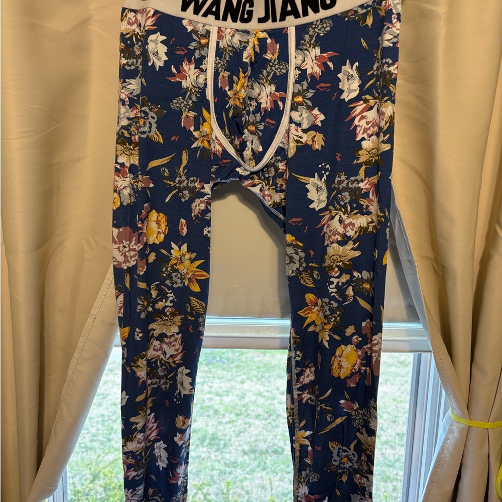 Floral Print Blue Leggings